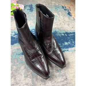 Laredo Dark Brown Crocodile Pattern Boots